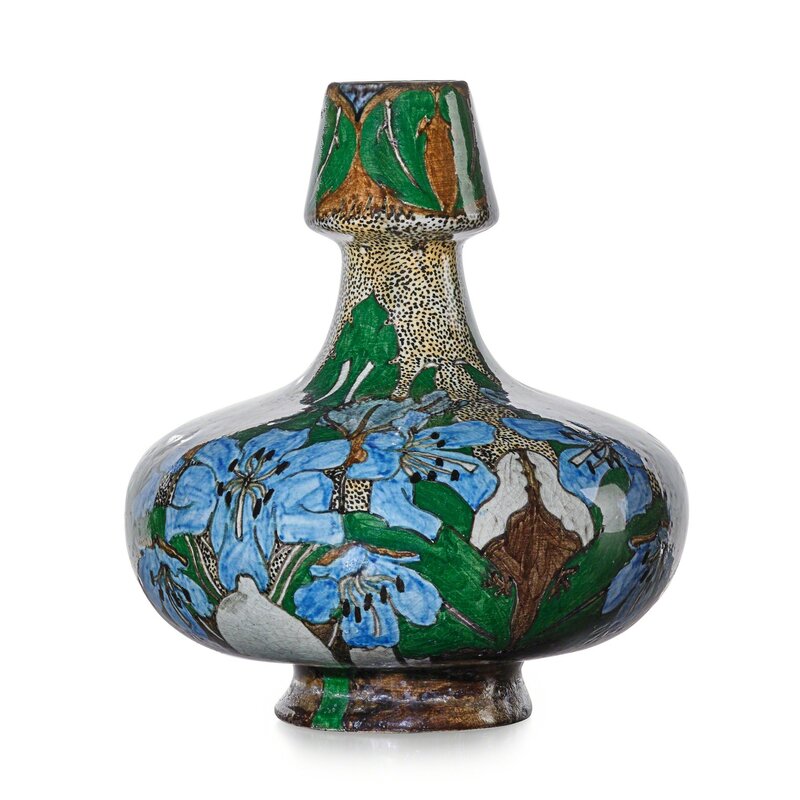 Wed. N.S.A. Brantjes & Co., ‘Purmerend Art Nouveau vase with lilies’, ca. 1900, Design/Decorative Art, Rago/Wright/LAMA