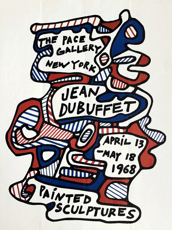 Jean Dubuffet, ‘Jean Dubuffet Painted Sculptures exhibition poster 1968 (Jean Dubuffet at Pace gallery)’, 1968, Posters, Offset Lithograph, Lot 180 Gallery