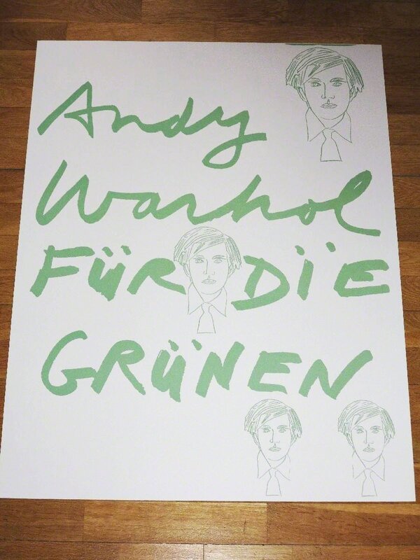 Andy Warhol, ‘Andy Warhol fuer die Gruenen’, 1979, Print, Color-silkscreen from an original sketch, Cerbera Gallery