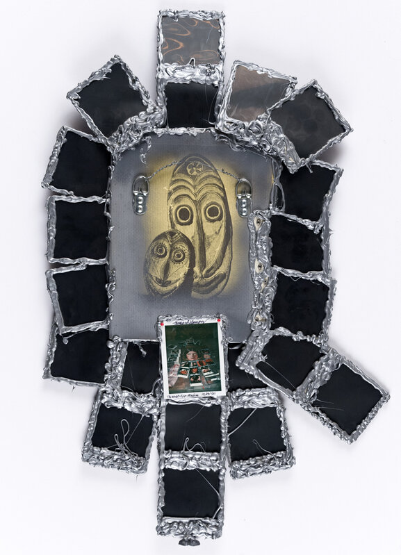 Thomas Barrow, ‘The World's Eye-Medusa’, ca. 1980, Photography, Polaroids, prints, caulk, plastic toy clips, paint., Andrew Smith Gallery Arizona, LLC