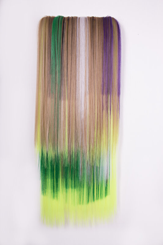 Hiva Alizadeh, ‘UNTITLED #7 (Nomad Chants)  ’, 2019, Painting, Synthetic hair on canvas, The Flat - Massimo Carasi