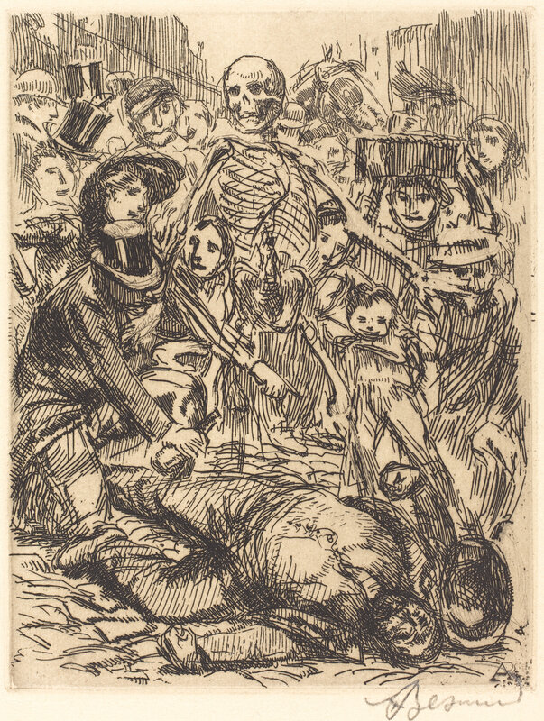 Albert Besnard, ‘The Accident (L'accident)’, 1900, Print, Etching in black on van gelder zonen wove paper, National Gallery of Art, Washington, D.C.
