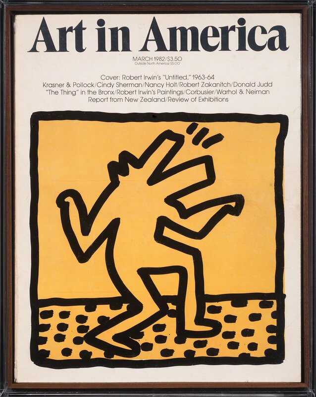 Keith Haring, ‘Untitled ('Barking Dog')’, 1982, Painting, Magic marker pen, magazine, Artificial Gallery