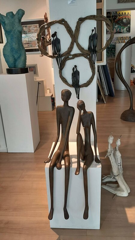 Ruth Bloch, ‘Couple ,Natural swing’, 2018, Sculpture, Bronze, Expressions Art Gallery 