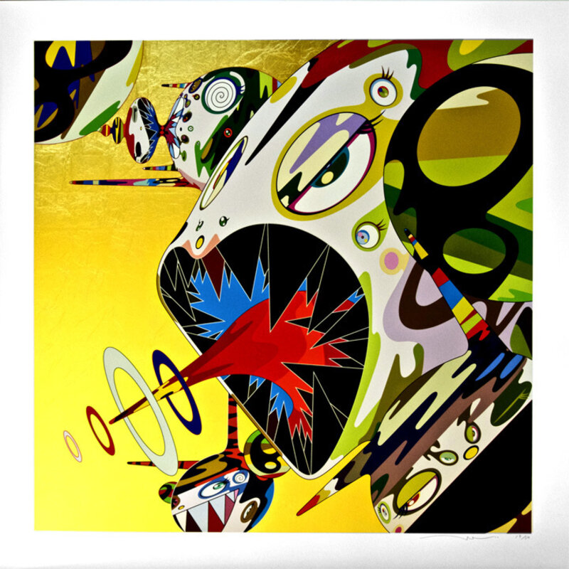 Takashi Murakami, ‘Homage to Francis Bacon - Study of Isabel Rawsthorne’, 2011, Print, Silkscreen with gold leaf, Pop Fine Art