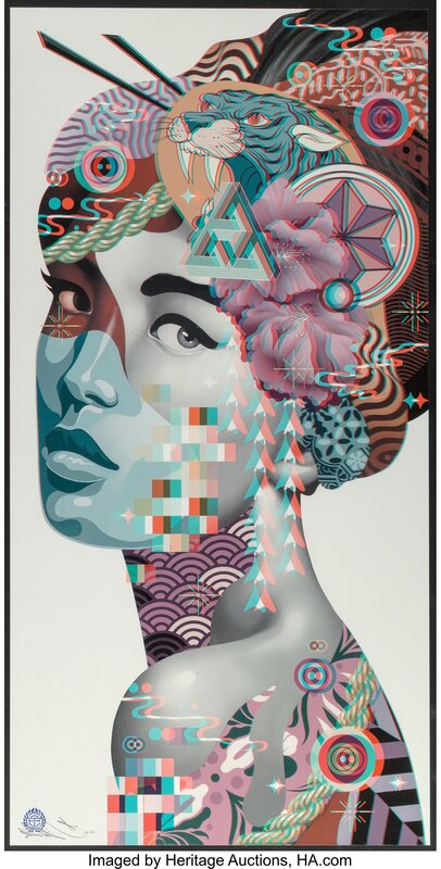Tristan Eaton, ‘3D Geisha’, 2017, Other, Ink jet in colors on Moab Entrada 290gsm Cotton rag paper, Heritage Auctions