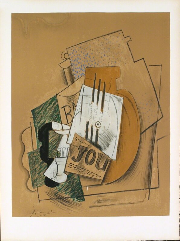 Pablo Picasso, ‘Still Life with Bottle of Bass’, 1956, Ephemera or Merchandise, Stone Lithograph, ArtWise