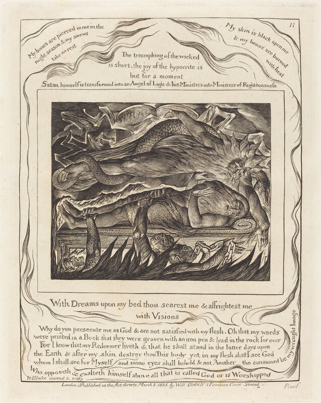 William Blake (1757-1827), ‘Job's Evil Dreams’, 1825, Print, Engraving on india paper, National Gallery of Art, Washington, D.C.