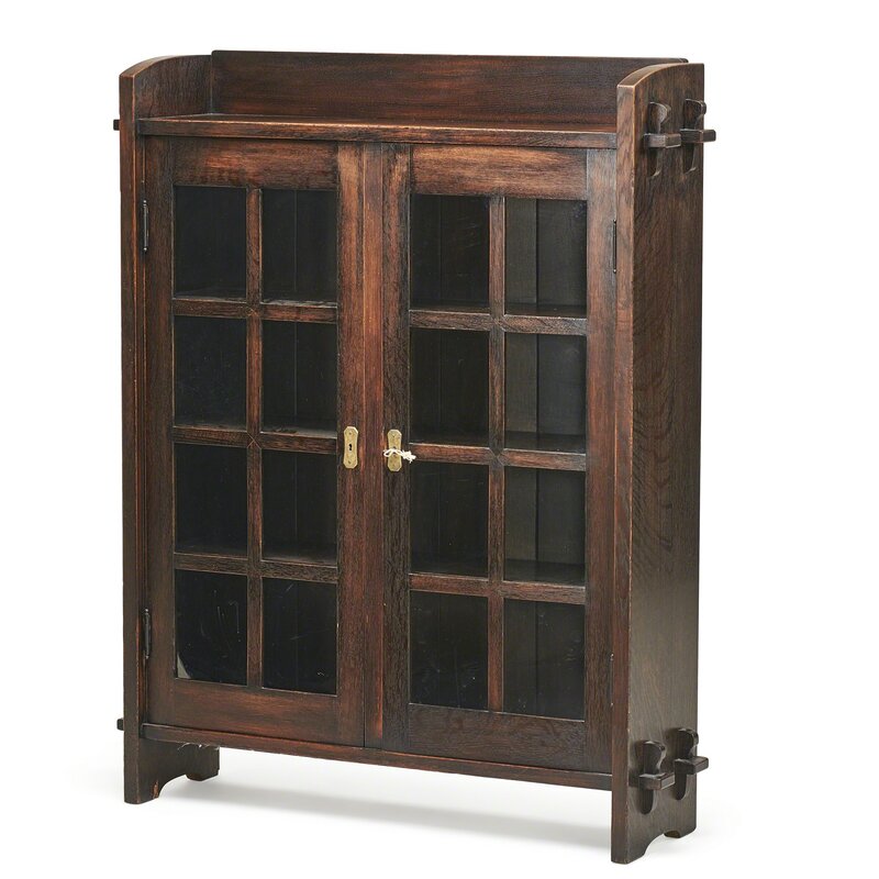 Gustav Stickley, ‘Early double-door bookcase with mitered mullions, Eastwood, NY’, ca. 1901, Design/Decorative Art, Rago/Wright/LAMA/Toomey & Co.