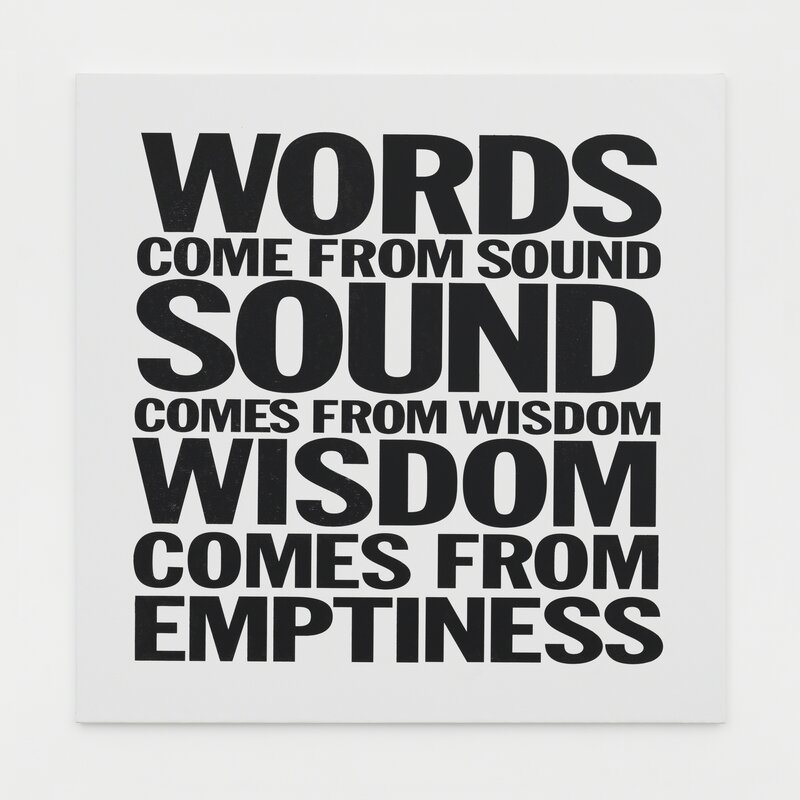John Giorno, ‘WORDS COME FROM SOUND’, 2017, Painting, Acrylic on canvas, Art of Wishes Benefit Auction