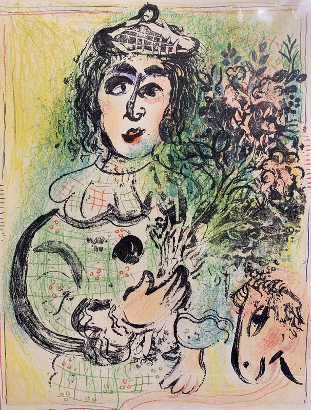 Marc Chagall, ‘Le Clown Amoureux [The Clown in Love]’, 1963, Print, Original stone lithograph on Arches paper, Washington Color Gallery