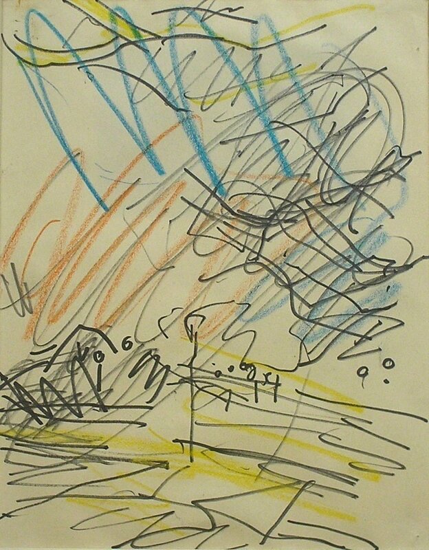 Frank Auerbach, ‘Primrose Hill’, 1979-1980, Drawing, Collage or other Work on Paper, Mixed media drawing, Nicholas Gallery