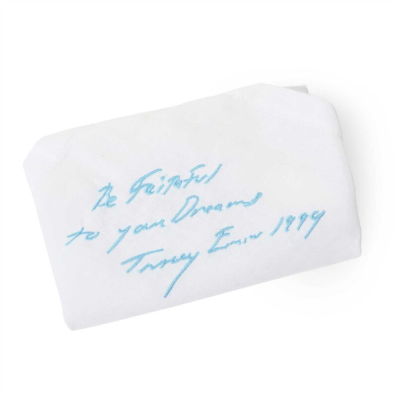 Tracey Emin, ‘"BE FAITHFUL TO YOUR DREAMS" EMBROIDERED HANDKERCHIEF’, Textile Arts, Embroidered linen napkin, Tate Ward Auctions