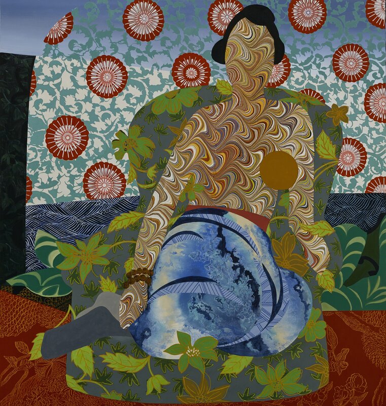Dinorá Justice, ‘Portrait Sixteen - after Matisse's "Seated Odalisque Drawing 1925"’, 2018, Painting, Oil and acrylic on canvas, Gallery NAGA