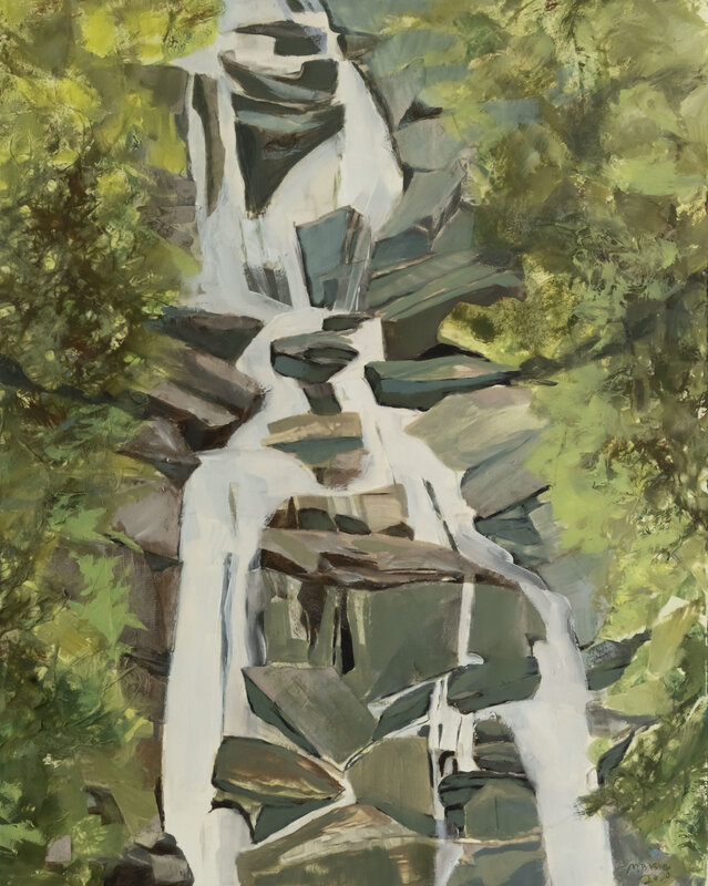 Mariella Bisson, ‘Whitewater Falls, NC Revisited’, 2020, Painting, Mixed media on wood panel, Momentum Gallery