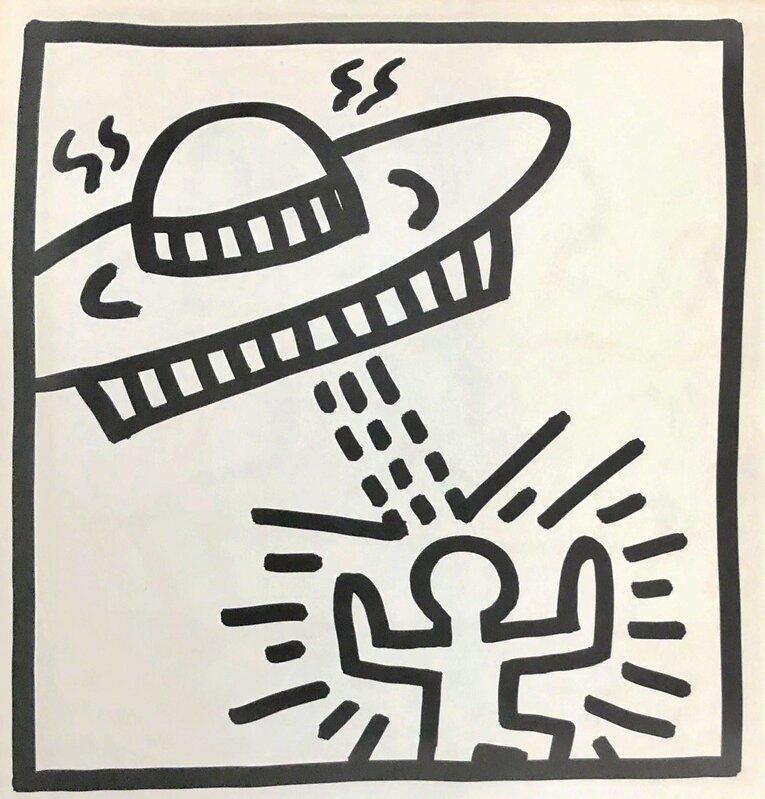 Keith Haring, ‘Keith Haring (untitled) Spaceship 1982 ’, 1982, Ephemera or Merchandise, Offset lithograph, Lot 180 Gallery