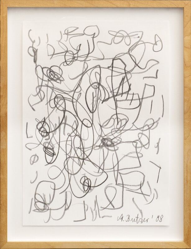 André Butzer, ‘Untitled’, 2008, Drawing, Collage or other Work on Paper, Pencil on paper, MAKASIINI CONTEMPORARY