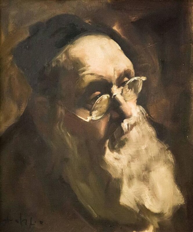Adolf Adler, ‘Portrait of a Rabbi, Judaica Oil Painting’, 20th Century, Painting, Oil Paint, Lions Gallery