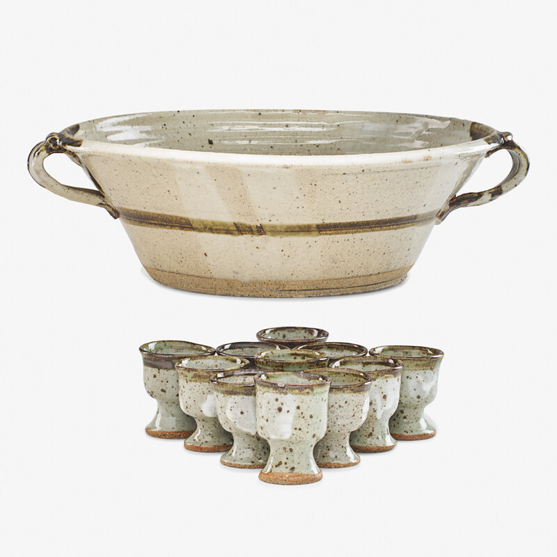 Betty Woodman, ‘Punch bowl with eleven cups, USA’, Design/Decorative Art, Glazed earthenware, Rago/Wright/LAMA/Toomey & Co.