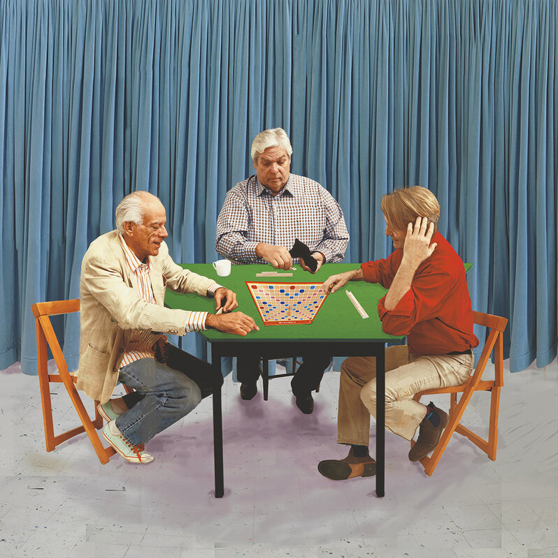 David Hockney, ‘The scrabble Players ’, 2015, Print, Photographic drawing printed on paper, mounted on Dibond, Fairhead Fine Art Limited