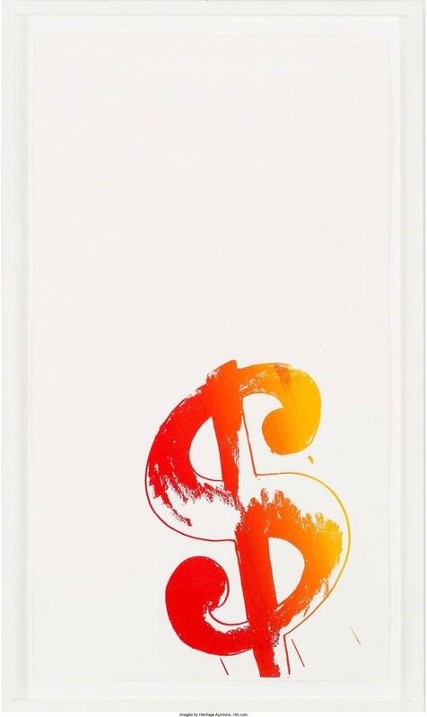 Andy Warhol, ‘Dollar Sign ($) (Orange and Red)’, 1982, Print, Screenprint on paperboard, Heritage Auctions