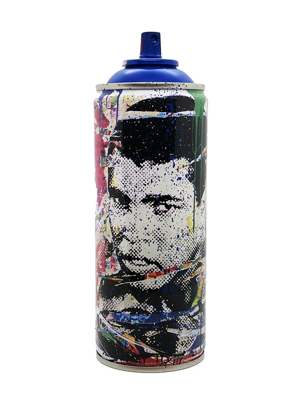 Mr. Brainwash, ‘'Champ, 2020' (blue)’, 2020, Ephemera or Merchandise, Spray paint can (empty), hand-finished in blue spray paint/splatter by the artist., Signari Gallery