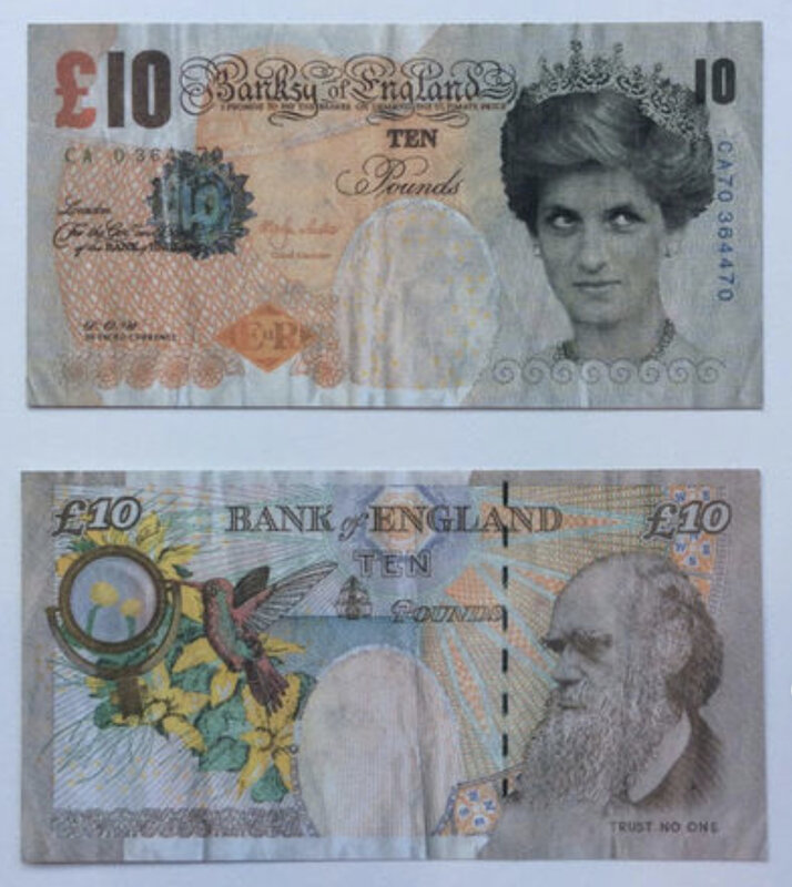 Banksy, ‘Difaced Tenner’, 2004, Print, Offset lithograph, Dope! Gallery Gallery Auction