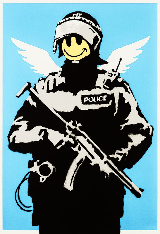 Banksy, ‘Flying Copper’, 2003, Print, Screen print in colours on wove paper, Tate Ward Auctions