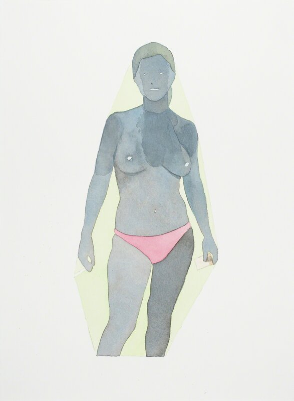 Dan Gluibizzi, ‘Beach’, 2011, Drawing, Collage or other Work on Paper, Watercolor and acrylic on paper, FMLY