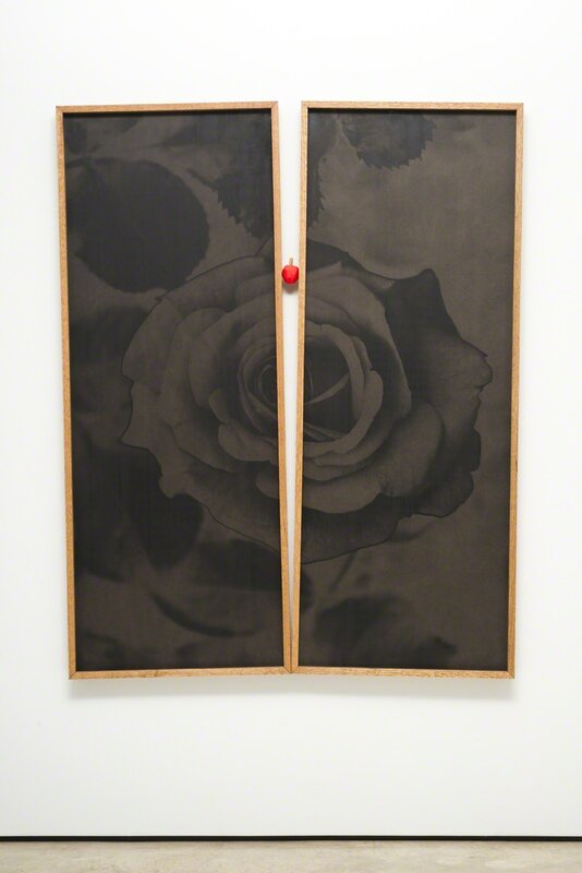 Colby Bird, ‘Rose, Santa Monica’, 2015, Mixed Media, Photostatic print on paper with wood stain, adhesive, foamcore, red oak, pine, poplar, Plexiglas, screws, paint, brass rod, newspaper, copper pipe straps, Lora Reynolds Gallery