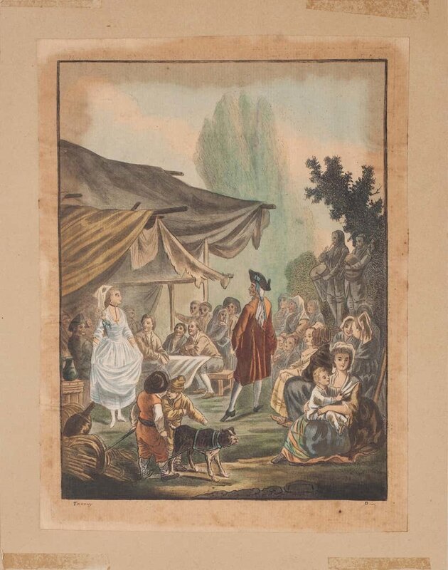 Charles-Melchior Descourtis, ‘Noce de Village’, 1785, Print, Etching on paper., Wallector