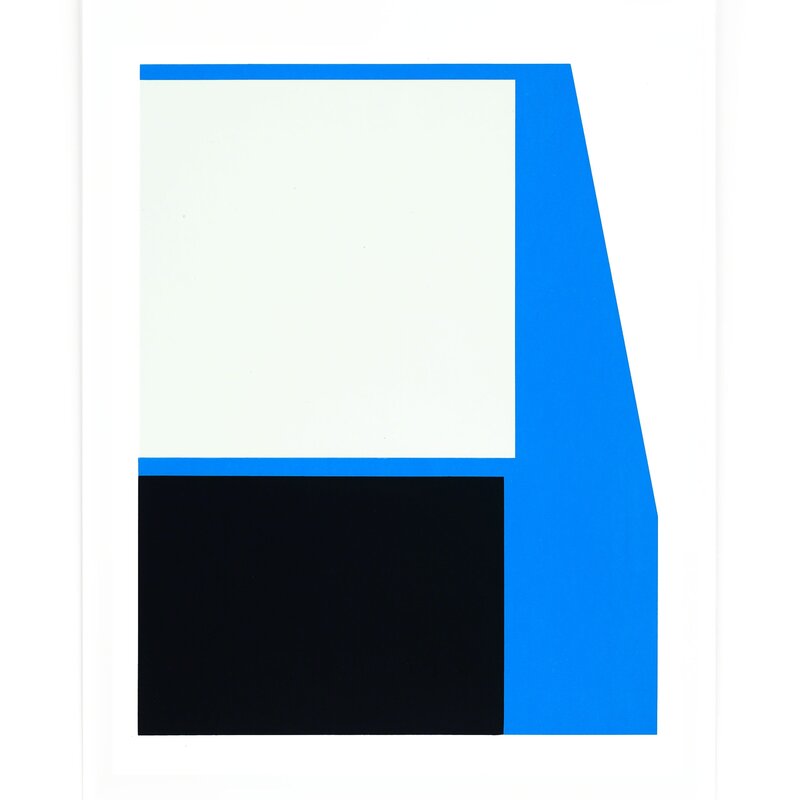 Johan Van Oeckel, ‘Untitled (Blue, black and light grey)’, 2019, Painting, Silkscreen edition:3, Alfa Gallery