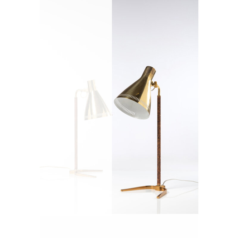 Paavo Tynell, ‘Model 9224 Horse shoe,  Table lamp’, 1960s, Design/Decorative Art, Laiton et cuir, PIASA