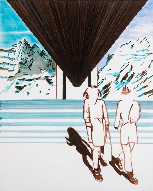 John Kørner, ‘Touring Under the Bridge Between Mountains’, 2020, Painting, Acrylic on canvas, KETELEER GALLERY