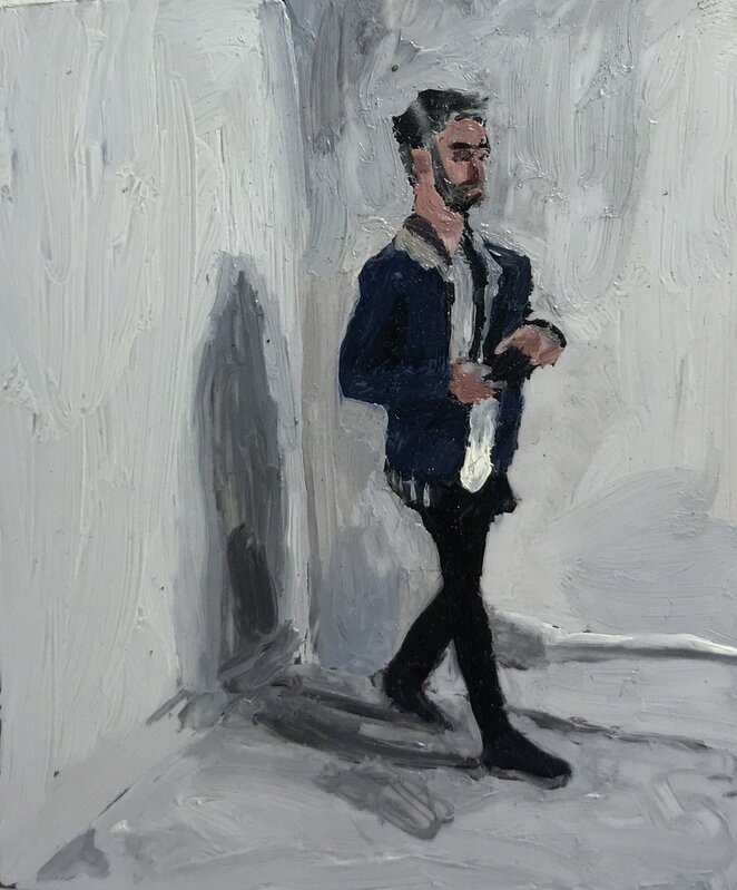 Adam Chuck, ‘Jason at White Cube’, 2017, Painting, Oil on mylar on paper, Less is More Projects