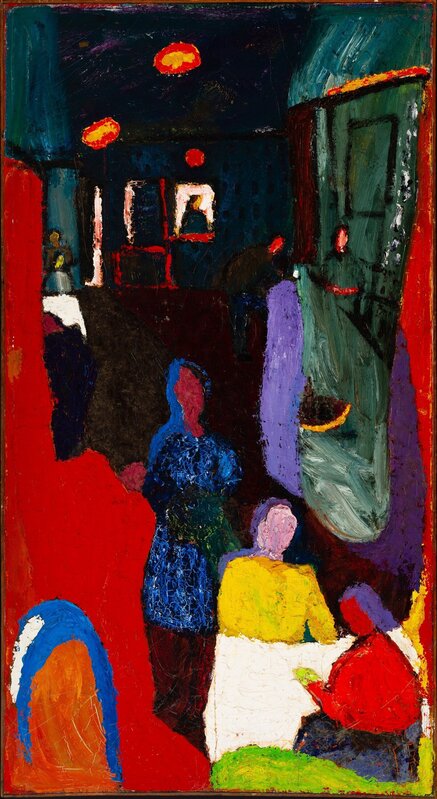 Alfred Jensen, ‘Trieste Bar and Restaurant’, circa 1958, Painting, Oil on linen canvas, Heritage Auctions