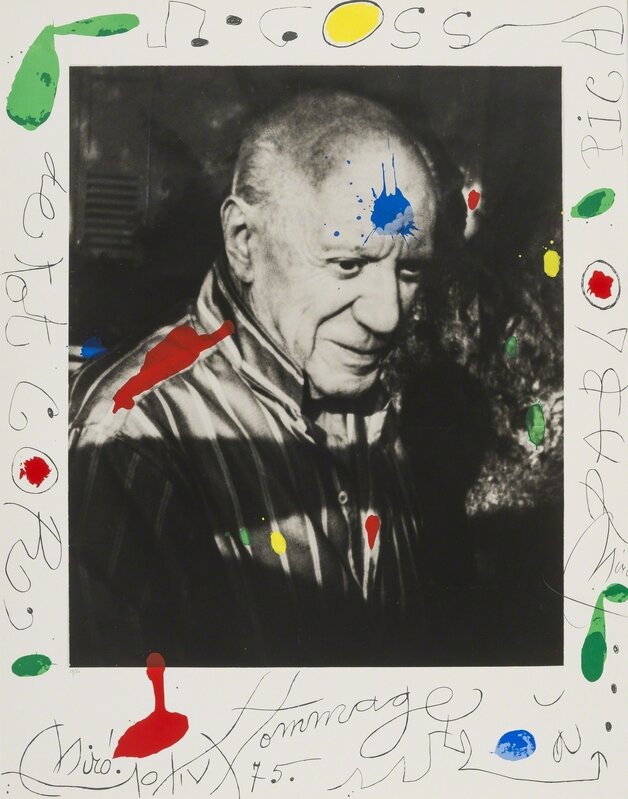 Joan Miró, ‘Hommage a Picasso’, 1975, Print, Lithograph printed in colours, Forum Auctions