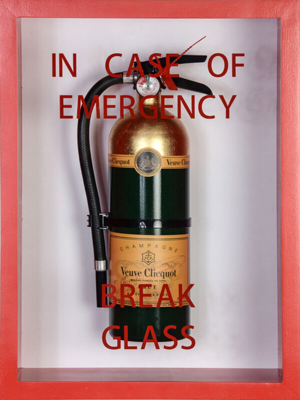 Plastic Jesus, ‘In Case of Emergency Break Glass’, 2019, Mixed Media, Metal Bodied Fire Extinguisher with Gold Leaf, Bruce Lurie Gallery