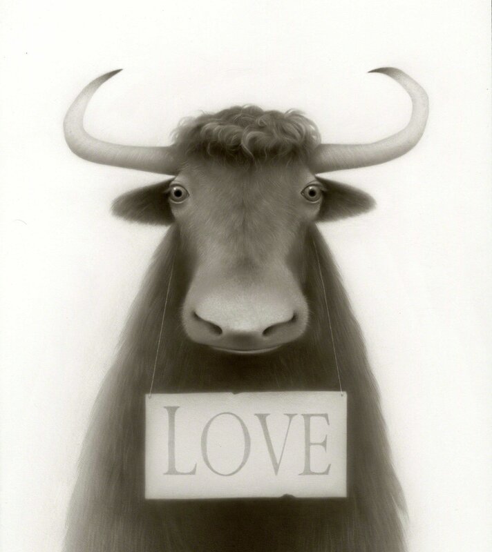 Travis Louie, ‘The Yak of Love’, 2018, Painting, Acrylic on board, Haven Gallery
