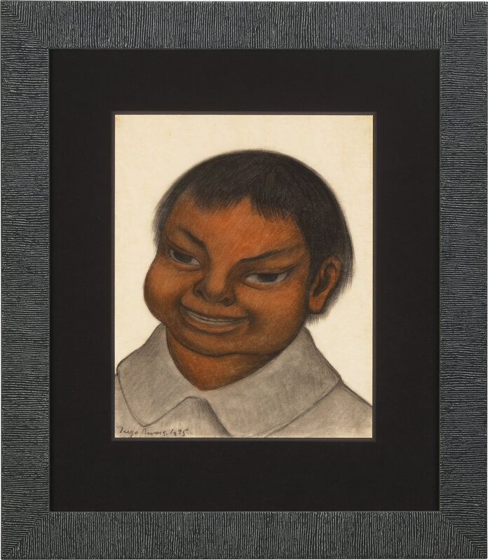 Diego Rivera, ‘Niño’, 1935, Drawing, Collage or other Work on Paper, Charcoal and sanguine on rice paper,  M.S. Rau