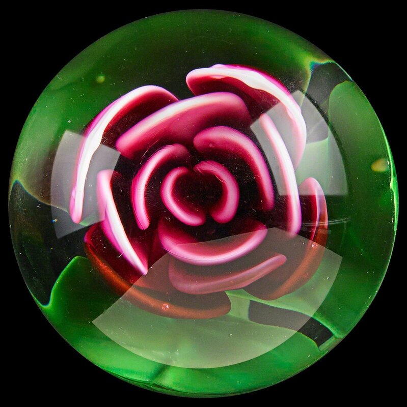 Paul Stankard, ‘Paperweight with flower, USA’, 1986, Design/Decorative Art, Lampworked glass, polished clear glass, Rago/Wright/LAMA/Toomey & Co.