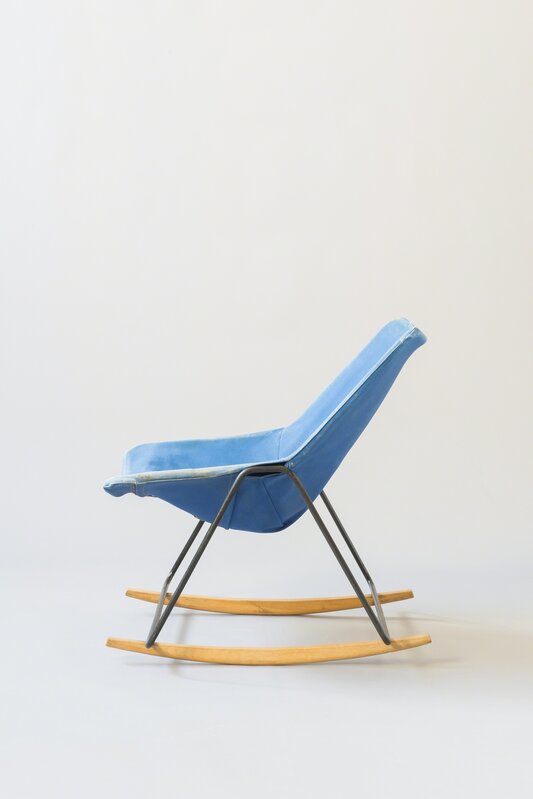 Pierre Guariche, ‘Rocking armchair G1’, 1953, Design/Decorative Art, Lacquered metal, wood and fabric, Galerie Pascal Cuisinier