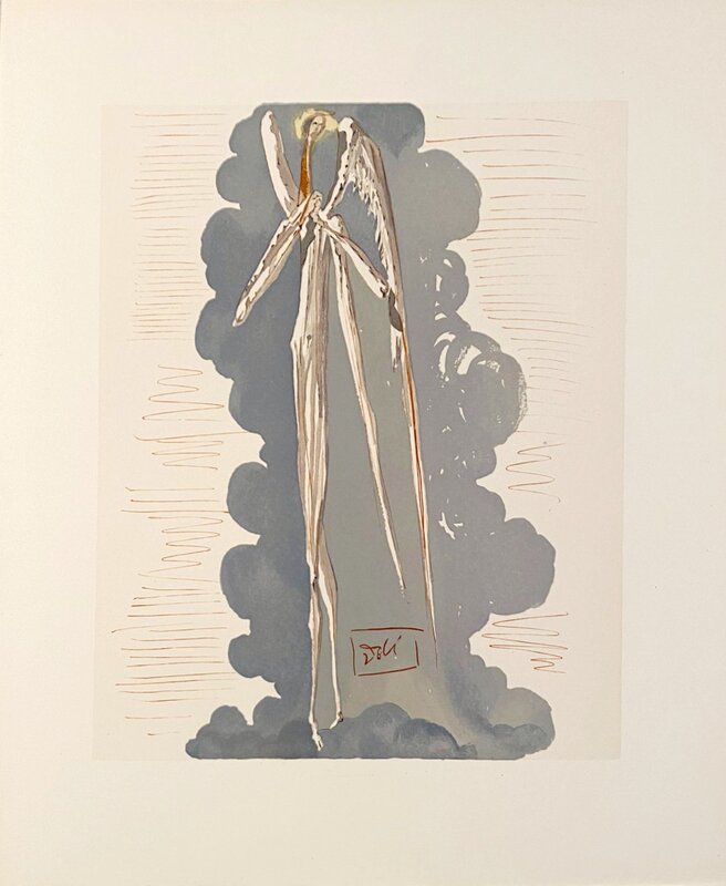Salvador Dalí, ‘La Divine Comédie - Paradis 22 - L'Ange du 7ème Ciel’, 1963, Print, Original wood engraving on BFK Rives paper, Samhart Gallery