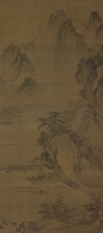 Unknown Artist, ‘Cold Breeze in a Mountain Town’, Joseon Dynasty-First half of 16th century, Painting, Leeum, Samsung Museum of Art 