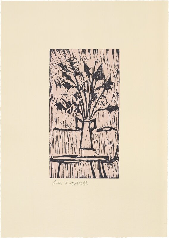 Alex Katz, ‘Still Life’, 2007, Print, Woodcut and lithograph in two colors on Rives Creme paper, Center for Maine Contemporary Art (CMCA) Benefit Auction