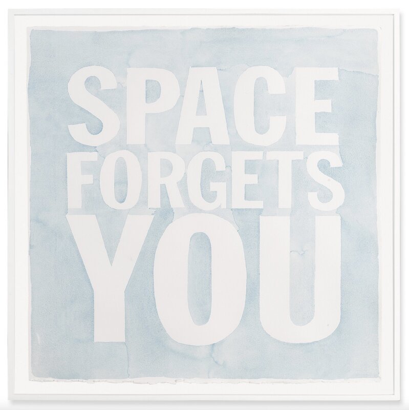 John Giorno, ‘Space Forgets You’, 2014, Painting, Watercolour on paper, Artificial Gallery