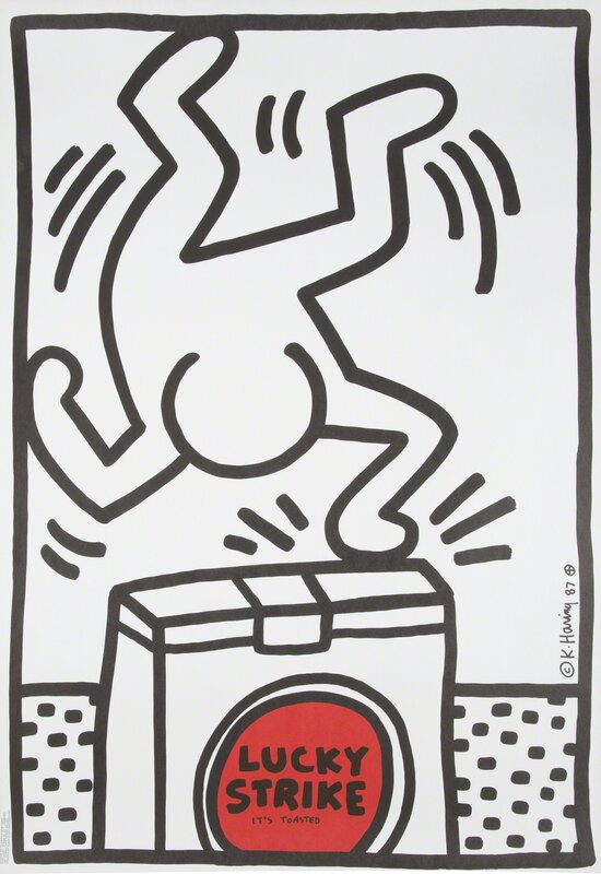 Keith Haring, ‘Lucky Strike Poster’, Print, Offset lithograph on paper, Julien's Auctions