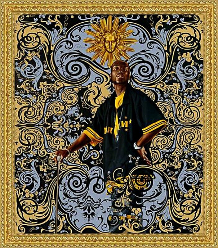 Kehinde Wiley, ‘Towel’, 2008, Textile Arts, Silkscreen on large beach towel, EHC Fine Art Gallery Auction