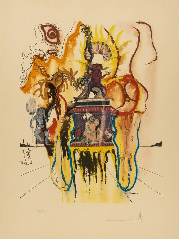 Salvador Dalí, ‘Mystic (Indian) (M & L 1396b)’, 1973, Print, Lithograph printed in colours, Forum Auctions