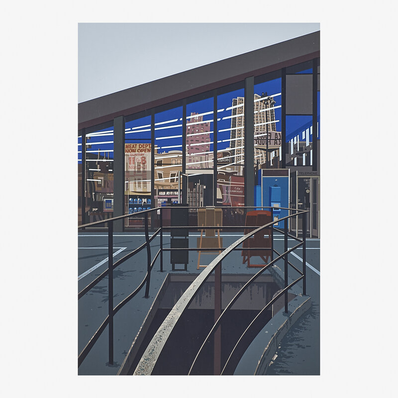 Richard Estes, ‘Meat Department from the Urban Landscapes No. 2 series’, 1979, Print, Screenprint in colors (framed), Rago/Wright/LAMA/Toomey & Co.